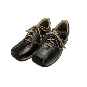 Women's Canyon River Blues  Black Leather Oxford Shoes ~ Size 8M